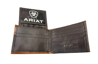 Ariat Men’s Two - Tone Leather Bifold Wallet with Logo – Style A3552644 - Cowboy SwaggerAriat Men’s Two - Tone Leather Bifold Wallet with Logo – Style A3552644Handbags, Wallets & Cases