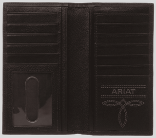 Ariat Men’s Two - Tone Leather Rodeo Wallet with Shield Concho – Style A3547708 - Cowboy SwaggerAriat Men’s Two - Tone Leather Rodeo Wallet with Shield Concho – Style A3547708
