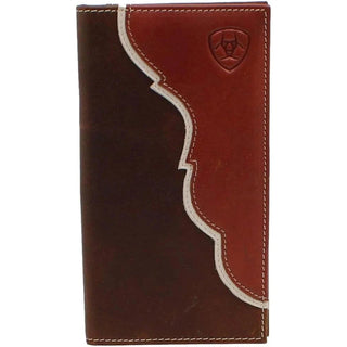 Ariat Men’s Two - Tone Leather Rodeo Wallet with Shield Concho – Style A3547708 - Cowboy SwaggerAriat Men’s Two - Tone Leather Rodeo Wallet with Shield Concho – Style A3547708