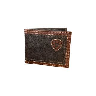 Ariat Men's Two-Tone Leather Shield Removable Passcase Bifold Wallet - Cowboy SwaggerAriat Men's Two-Tone Leather Shield Removable Passcase Bifold WalletWallets & Money Clips
