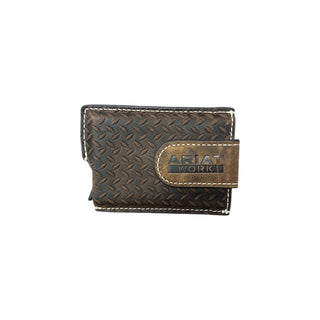 Ariat Men’s Western Leather Money Clip Wallet Diamond Plate Pop - Up Card - Cowboy SwaggerAriat Men’s Western Leather Money Clip Wallet Diamond Plate Pop - Up CardWallets & Money Clips