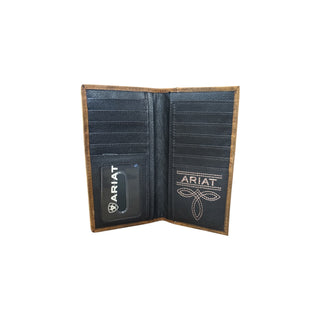 Ariat Men’s Western Leather Rodeo Wallet Basket Weave Embossed - Cowboy SwaggerAriat Men’s Western Leather Rodeo Wallet Basket Weave EmbossedWallets & Money Clips