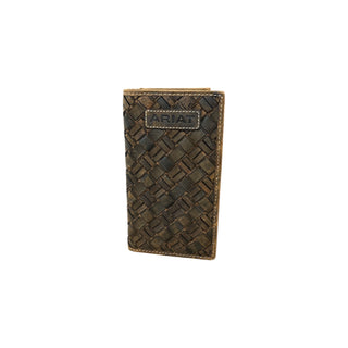 Ariat Men’s Western Leather Rodeo Wallet Basket Weave Embossed - Cowboy SwaggerAriat Men’s Western Leather Rodeo Wallet Basket Weave EmbossedWallets & Money Clips