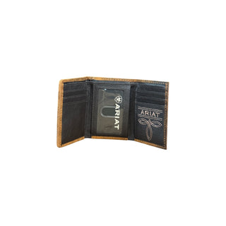 Ariat Men’s Western Leather Trifold Wallet Woven Basket Weave - Cowboy SwaggerAriat Men’s Western Leather Trifold Wallet Woven Basket WeaveWallets & Money Clips