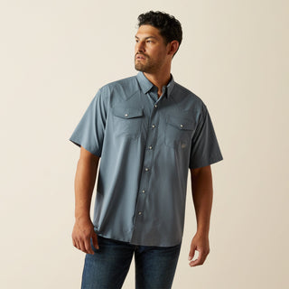 Ariat Men’s Western VentTEK Snap Short Sleeve Shirt Newsboy Blue - Cowboy SwaggerAriat Men’s Western VentTEK Snap Short Sleeve Shirt Newsboy BlueShirts & Tops