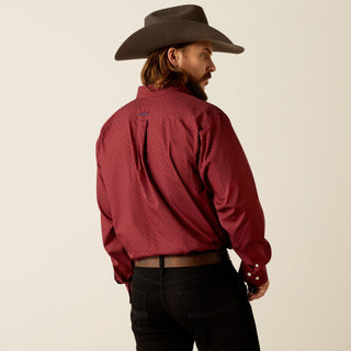 Ariat Men's WF Issac LS Shirt Dark Red and Navy - Cowboy SwaggerAriat Men's WF Issac LS Shirt Dark Red and NavyMen's Shirts