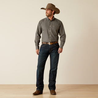 Ariat Men's Wrinkle Free Ferris Classic Fit Shirt Navy - Cowboy SwaggerAriat Men's Wrinkle Free Ferris Classic Fit Shirt NavyMen's Shirts