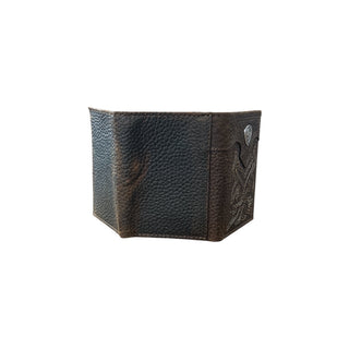 Ariat Western Leather Boot Stitch Embroidered Trifold Wallet - Cowboy SwaggerAriat Western Leather Boot Stitch Embroidered Trifold WalletWallets & Money Clips