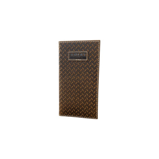 Ariat Western Leather Rodeo Wallet, Work Diamond Plate Embossed, front view
