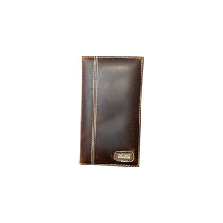 Ariat Western Leather Work Rodeo Wallet, front view