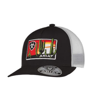 Ariat Western Men’s Cap Logo Patch Desert Black - Cowboy SwaggerAriat Western Men’s Cap Logo Patch Desert Black