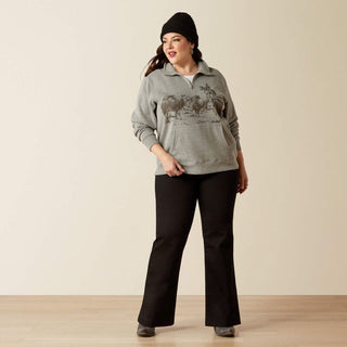 Ariat Womens 1/2 Zip Sweatshirt Heather Grey - Cowboy SwaggerAriat Womens 1/2 Zip Sweatshirt Heather GreyShirts & Tops