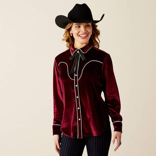 Ariat Women's Casa Rosa LS Snap Shirt Burgundy - Cowboy SwaggerAriat Women's Casa Rosa LS Snap Shirt BurgundyShirts & Tops