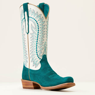 Ariat Women's Derby Monroe Ancient Turquoise Roughout Western Boot - Cowboy SwaggerAriat Women's Derby Monroe Ancient Turquoise Roughout Western BootBoots