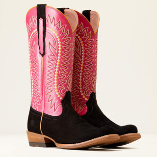 Ariat Women’s Derby Monroe Black Roughout Western Boot - Cowboy SwaggerAriat Women’s Derby Monroe Black Roughout Western BootBoots