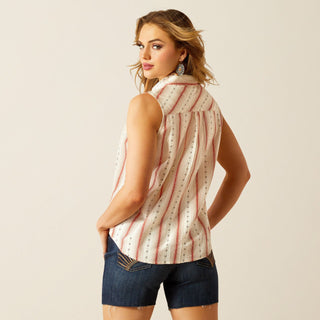 Ariat Women’s Desert Stripe Billie Jean Sleeveless Shirt | Southwestern Charm Meets Cool Comfort - Cowboy SwaggerAriat Women’s Desert Stripe Billie Jean Sleeveless Shirt | Southwestern Charm Meets Cool Comfort