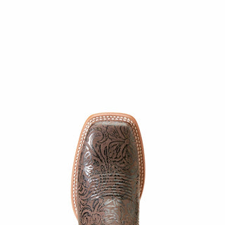 Ariat Womens Frontier Farrah Chocolate Floral Embossed/Wild Rose Print Boots - Cowboy SwaggerAriat Womens Frontier Farrah Chocolate Floral Embossed/Wild Rose Print Boots