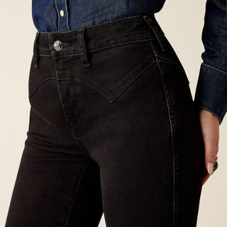 Ariat Women's High Rise Black Dixie Slim Trouser Jeans - Cowboy SwaggerAriat Women's High Rise Black Dixie Slim Trouser JeansPants