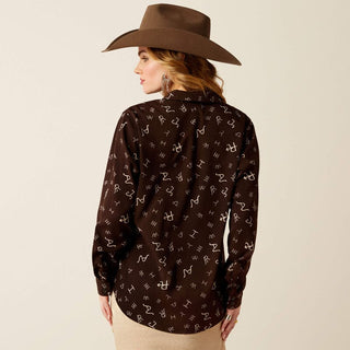 Ariat Women's Homestyle Mole Ranch Brand Print Button Down - Cowboy SwaggerAriat Women's Homestyle Mole Ranch Brand Print Button DownShirts & Tops