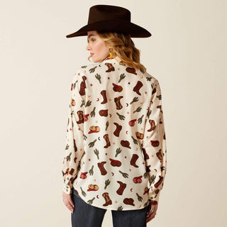Ariat Women's Homestyle Western Cowgirl Print Button Down - Cowboy SwaggerAriat Women's Homestyle Western Cowgirl Print Button DownShirts & Tops