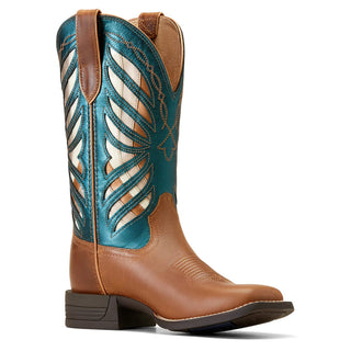 Ariat Women's Longview Buttered Rum and Metallic Sea Western Boot - Cowboy SwaggerAriat Women's Longview Buttered Rum and Metallic Sea Western BootWomen's Boots