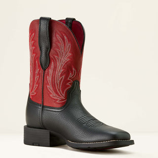 Ariat Women’s Round Up Filly Boot – Black Deertan & Blood Red - Cowboy SwaggerAriat Women’s Round Up Filly Boot – Black Deertan & Blood Red