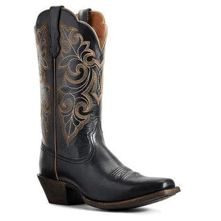 Ariat Women's Round Up Square Toe Limousine Black Western Boot - Cowboy SwaggerAriat Women's Round Up Square Toe Limousine Black Western BootWomen's Boots