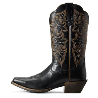 Ariat Women's Round Up Square Toe Limousine Black Western Boot - Cowboy SwaggerAriat Women's Round Up Square Toe Limousine Black Western BootWomen's Boots