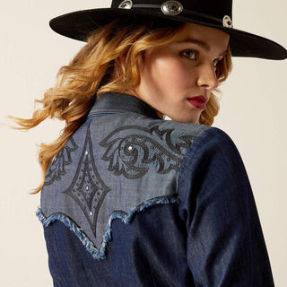 Ariat Women’s Second Fiddle Long Sleeve Shirt Medium Blue - Cowboy SwaggerAriat Women’s Second Fiddle Long Sleeve Shirt Medium Blue