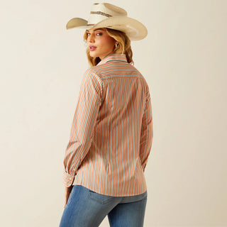 Ariat Women’s Wrinkle Resistant Kirby Long Sleeve Shirt Malia Stripe - Cowboy SwaggerAriat Women’s Wrinkle Resistant Kirby Long Sleeve Shirt Malia Stripe