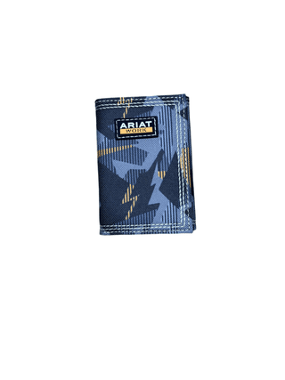 Ariat Work Men’s Tri - Fold Wallet – RFID Blocking with Rebar Orange Interior & Velcro Closure - Cowboy SwaggerAriat Work Men’s Tri - Fold Wallet – RFID Blocking with Rebar Orange Interior & Velcro Closure