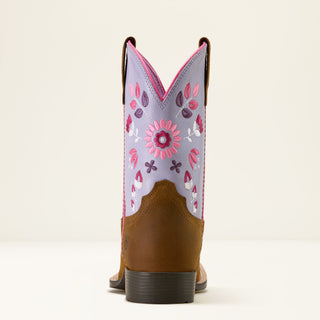 Ariat Youth Girls Wild Bloom Western Boots – Brown & Lavender Floral Cowboy Boot - Cowboy SwaggerAriat Youth Girls Wild Bloom Western Boots – Brown & Lavender Floral Cowboy Boot
