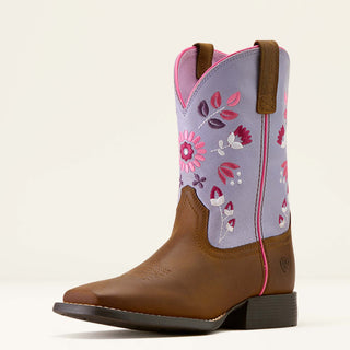 Ariat Youth Girls Wild Bloom Western Boots – Brown & Lavender Floral Cowboy Boot - Cowboy SwaggerAriat Youth Girls Wild Bloom Western Boots – Brown & Lavender Floral Cowboy Boot
