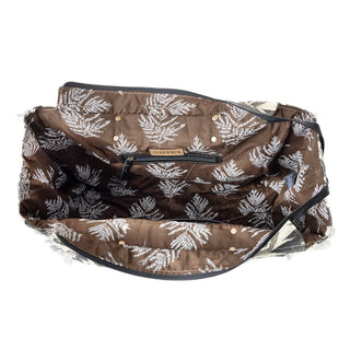 Aztec Black & Cream Canvas Weekender – Upcycled Eco Travel Bag S10892 - Cowboy SwaggerAztec Black & Cream Canvas Weekender – Upcycled Eco Travel Bag S10892