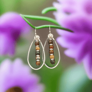 Blazin Roxx Teardrop Beaded Silver Earrings - Cowboy SwaggerBlazin Roxx Teardrop Beaded Silver EarringsEarrings