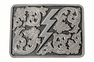 Blazin Roxx Women’s Rectangle Buckle – Western Lightning Bolt Design - Cowboy SwaggerBlazin Roxx Women’s Rectangle Buckle – Western Lightning Bolt Design