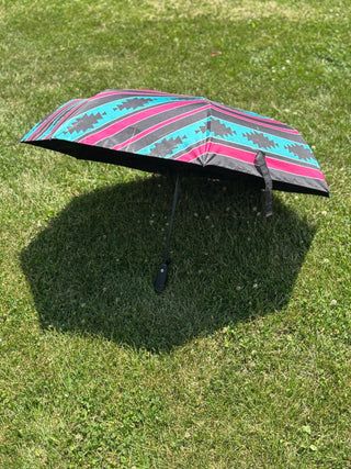 Blue and Pink Aztec Stripe Umbrella - Cowboy SwaggerBlue and Pink Aztec Stripe Umbrella