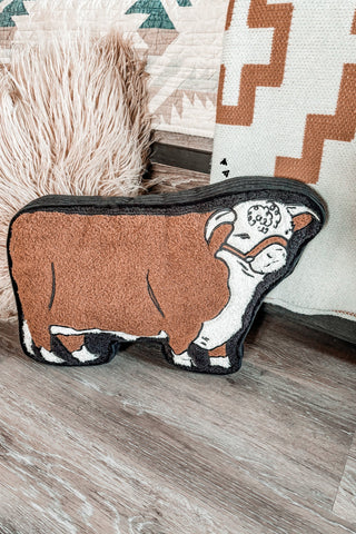 Cattle Talk Hereford Pillow - Cowboy SwaggerCattle Talk Hereford Pillow