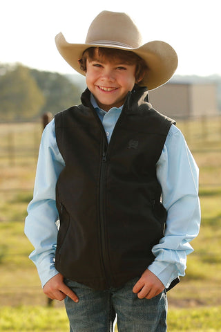 Cinch Boys’ Bonded Vest – Black - Cowboy SwaggerCinch Boys’ Bonded Vest – Black