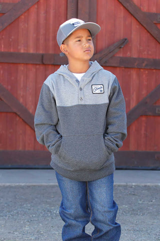 Cinch Boy’s Hoodie Charcoal Blocked Pullover - Cowboy SwaggerCinch Boy’s Hoodie Charcoal Blocked Pullover