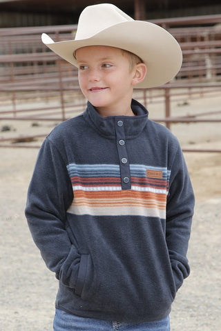 Cinch Boys Polar Fleece Navy Stripes - Cowboy SwaggerCinch Boys Polar Fleece Navy Stripes