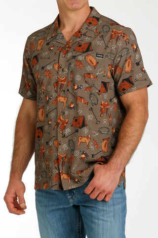 CINCH Men's Shirts Cinch Men’s Rodeo Camp Shirt Short Sleeve