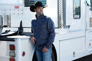 Cinch Mens 1/2 Zip Sweater Navy Blue Pullover - Cowboy SwaggerCinch Mens 1/2 Zip Sweater Navy Blue Pullover