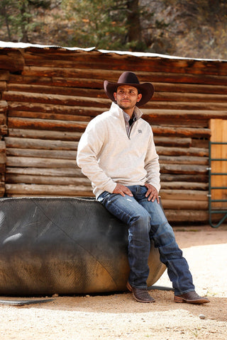 Cinch Mens 1/4 Zip Sweater Cream - Cowboy SwaggerCinch Mens 1/4 Zip Sweater CreamMen's Shirts