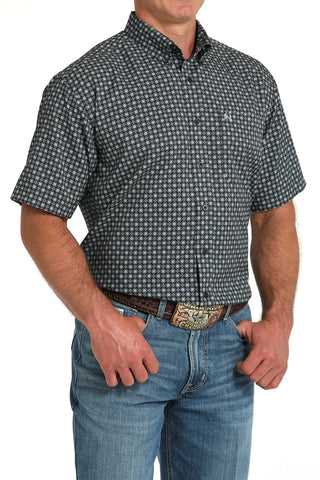 Cinch Men’s ArenaFlex Flower Print Short Sleeve Shirt Navy - Cowboy SwaggerCinch Men’s ArenaFlex Flower Print Short Sleeve Shirt Navy