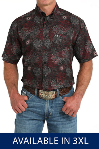 Cinch Men’s ArenaFlex Short Sleeve Shirt Black Fireworks - Cowboy SwaggerCinch Men’s ArenaFlex Short Sleeve Shirt Black FireworksShirts & Tops