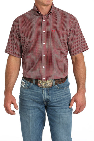 Cinch Men’s ArenaFlex Short Sleeve Shirt Burgundy Print - Cowboy SwaggerCinch Men’s ArenaFlex Short Sleeve Shirt Burgundy PrintShirts & Tops