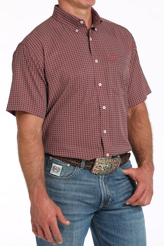 Cinch Men’s ArenaFlex Short Sleeve Shirt Burgundy Print - Cowboy SwaggerCinch Men’s ArenaFlex Short Sleeve Shirt Burgundy PrintShirts & Tops