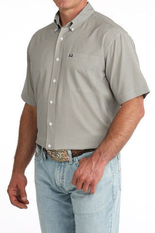 Cinch Men’s ArenaFlex Short Sleeve White Geo Print Western Shirt - Cowboy SwaggerCinch Men’s ArenaFlex Short Sleeve White Geo Print Western ShirtShirts & Tops