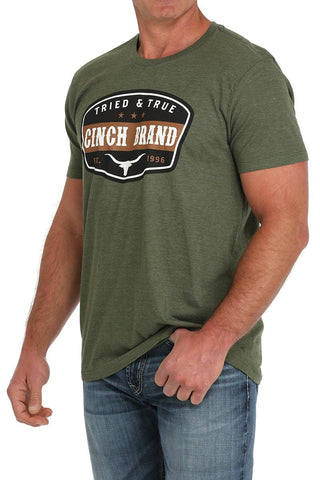 Cinch Men’s Brand logo Tee Olive Green - Cowboy SwaggerCinch Men’s Brand logo Tee Olive GreenShirts & Tops